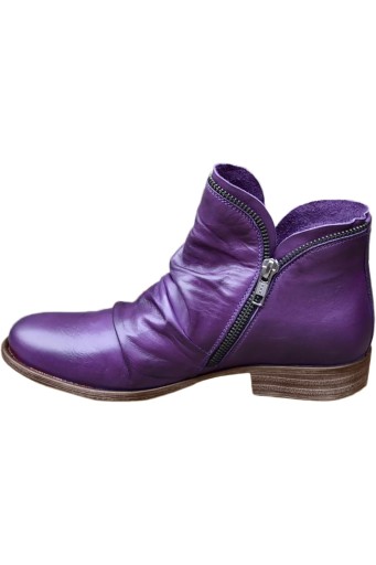 Womens Boots Size 7 1/2 Colors Solid Boots Fashion Women's Short Shoes Retro Casual Zipper 