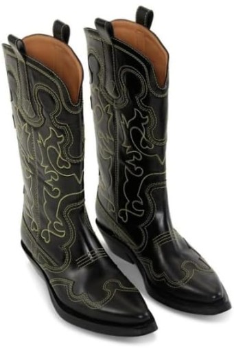 Western Cowboy Boots for Women, Pointed Toe Studded Ankle Boots Cowgirl Boots